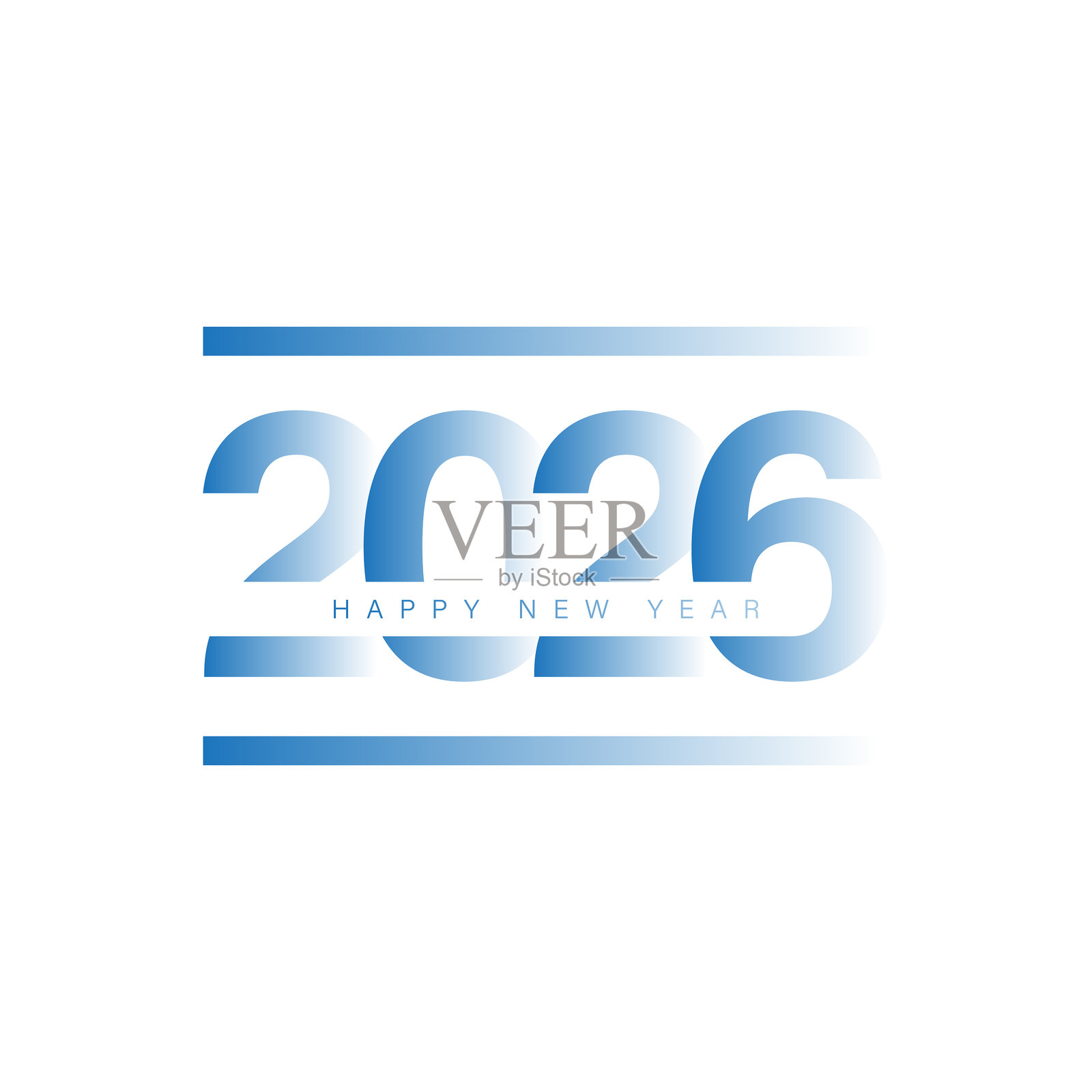 简单而优雅的2026新年背景设计。插画图片素材