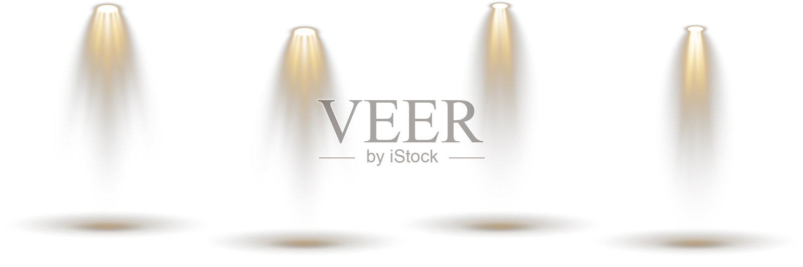 聚光灯穿透寂静的舞台空气。投影仪光束在天鹅绒平台上闪烁。明亮的光线降落在昏暗的背景上。工作室的光芒伴随着环境的闪烁。插画图片素材