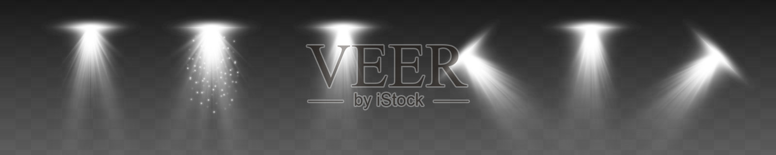 光辉光晕的集合插画图片素材