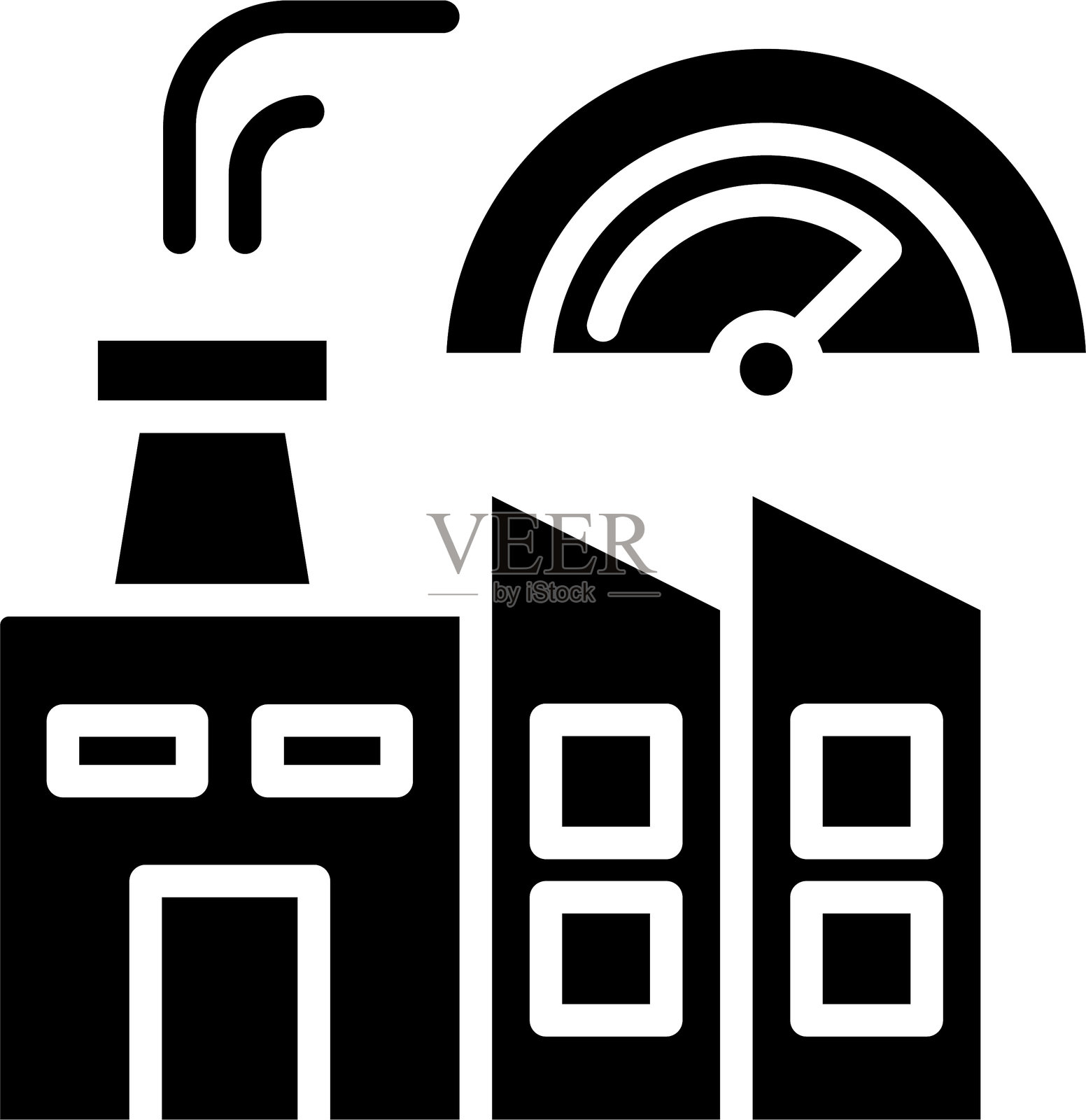 监控机器的参数或性能，以实现远程监控和控制。插画图片素材