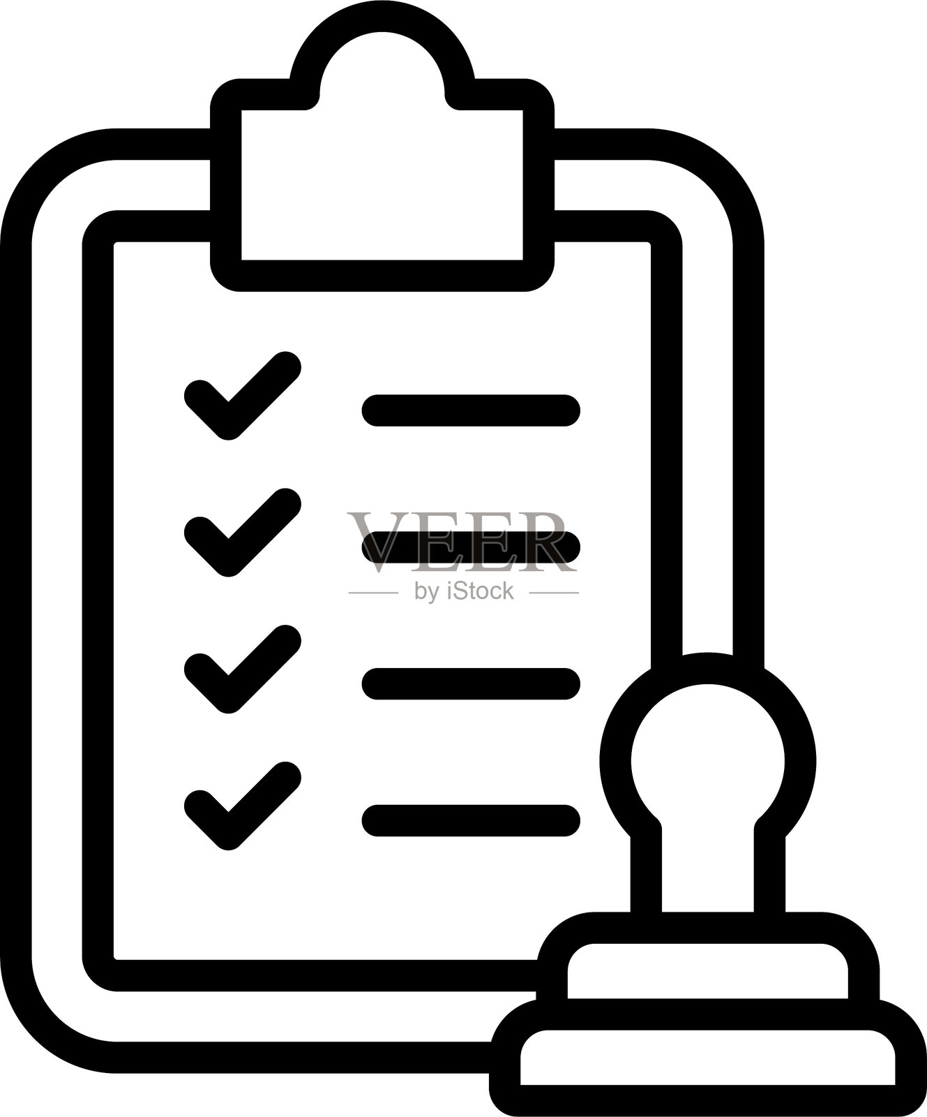 专注于任务管理的验证服务或许可机构的图标插画图片素材