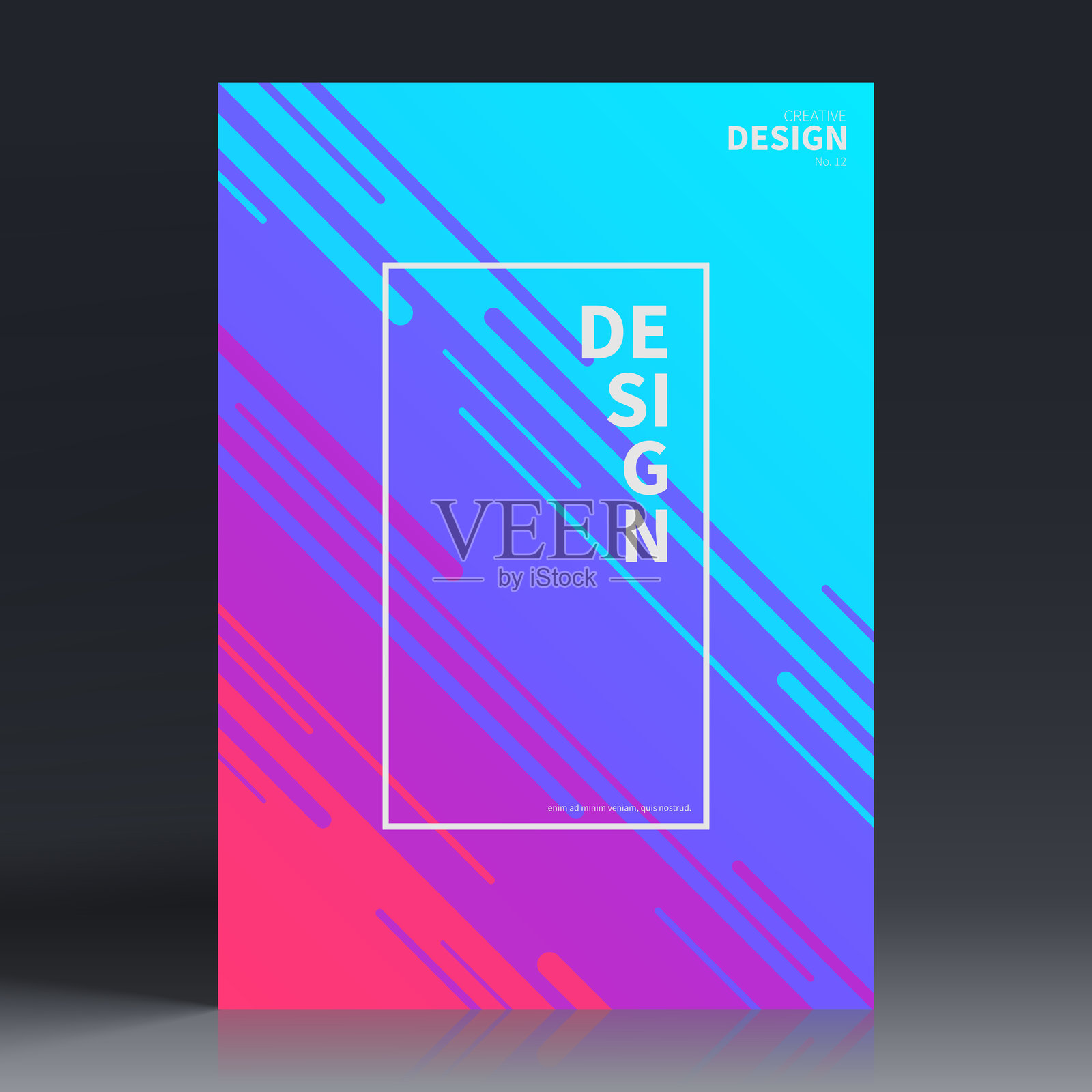 宣传册模板布局，紫色封面设计，商业年度报告，传单，杂志插画图片素材