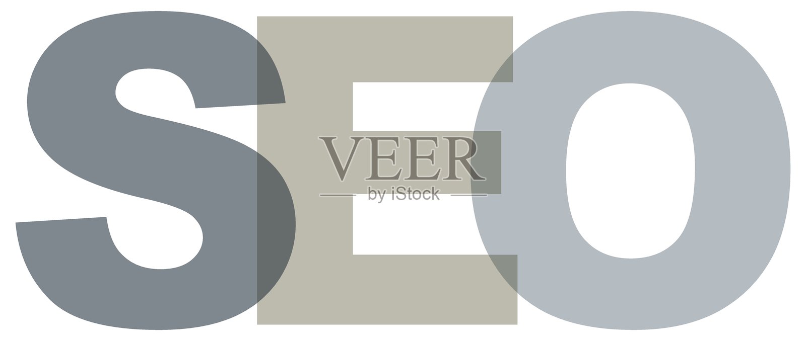 SEO名片文本。现代字母海报。彩色文字艺术标语图标。短语矢量印刷设计元素。插画图片素材