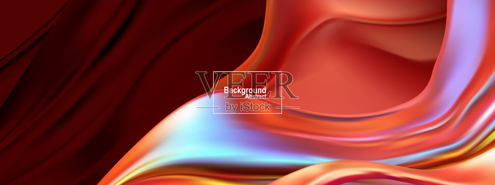 红色不寻常的背景，带有微妙的光线射线插画图片素材