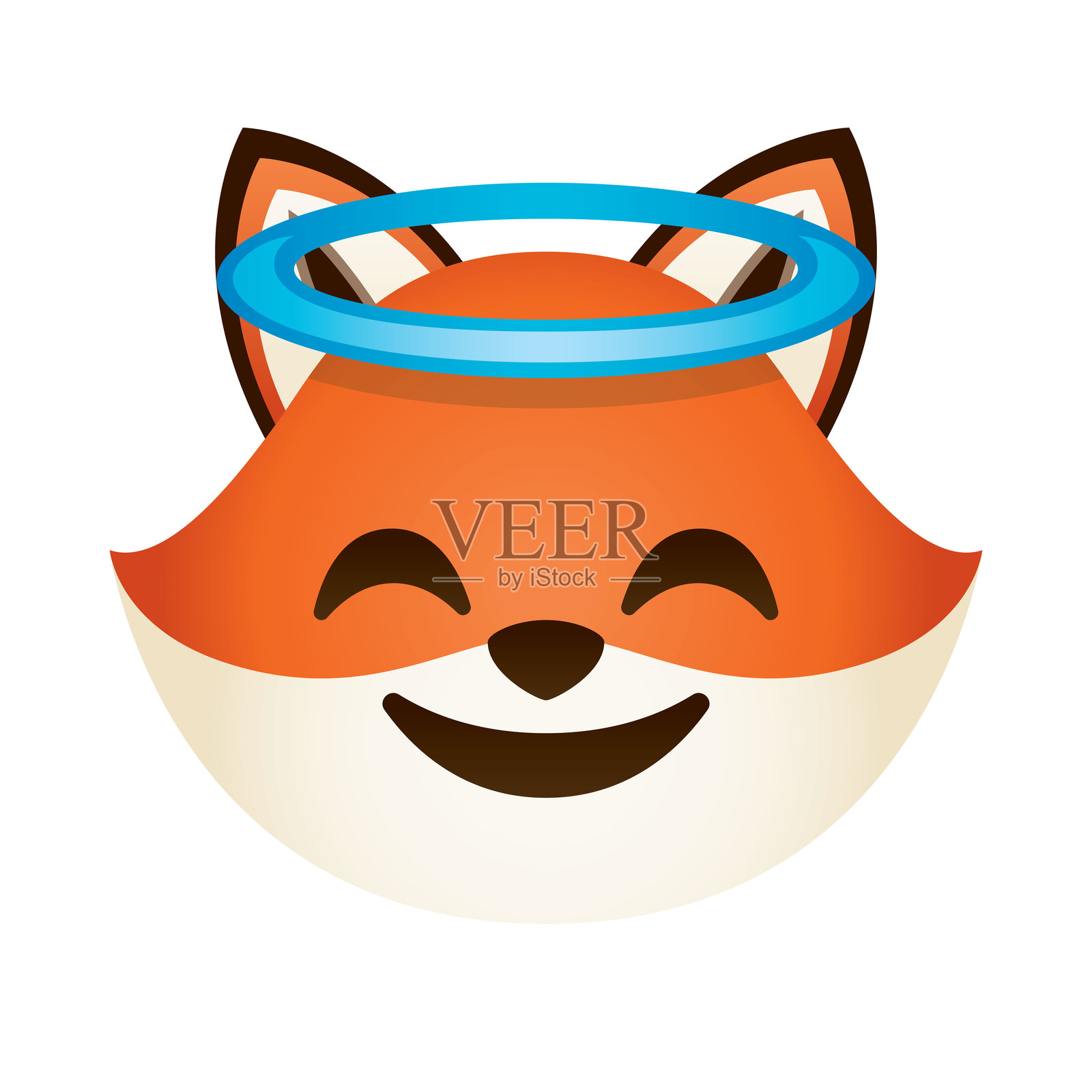 无辜的狐狸表情图标插画图片素材