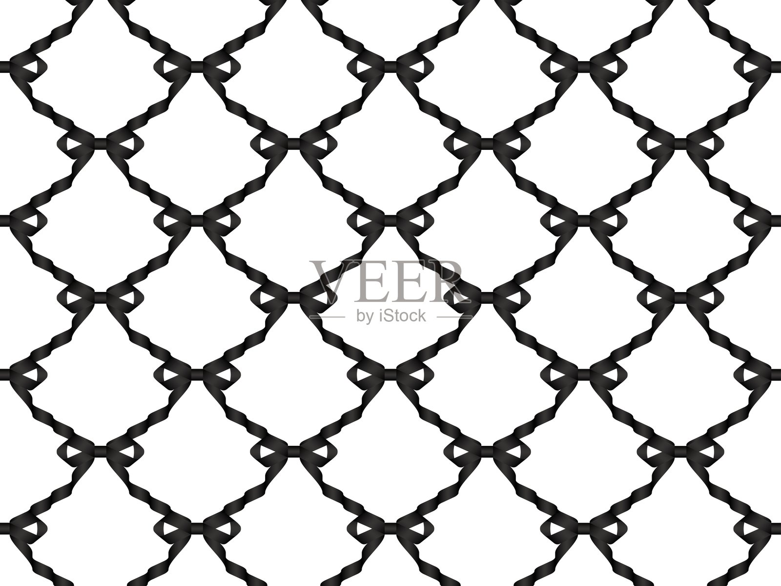 黑色19号丝带网格图案插画图片素材