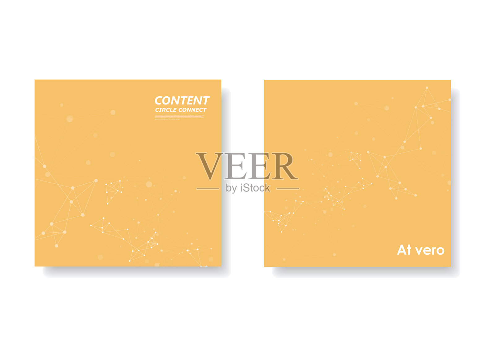 用于宣传册、传单和小册子的矢量布局封面模板。抽象科技，带有连接的点和线。科学背景。数字数据。插画图片素材