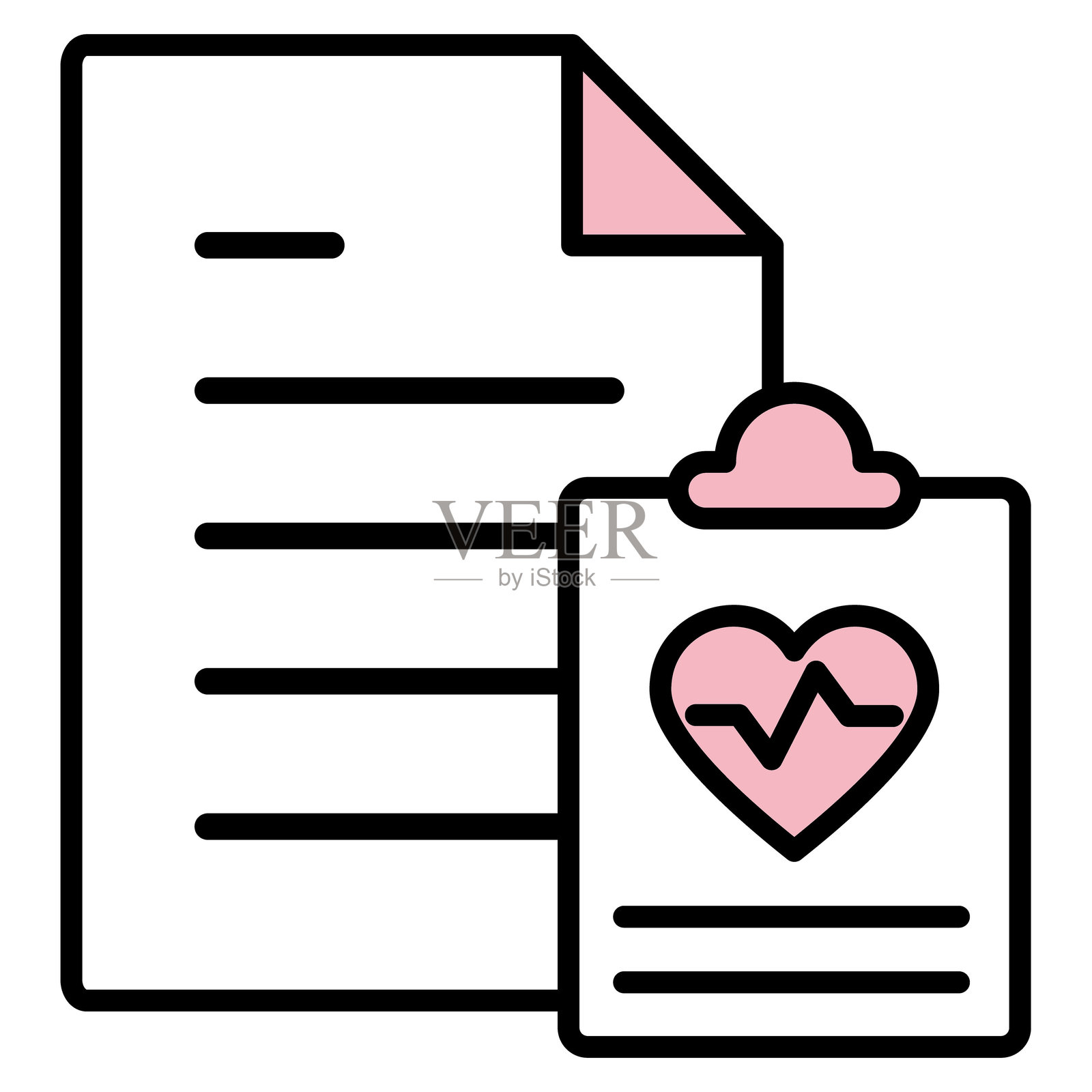 医疗护理文档文件插图图标插画图片素材