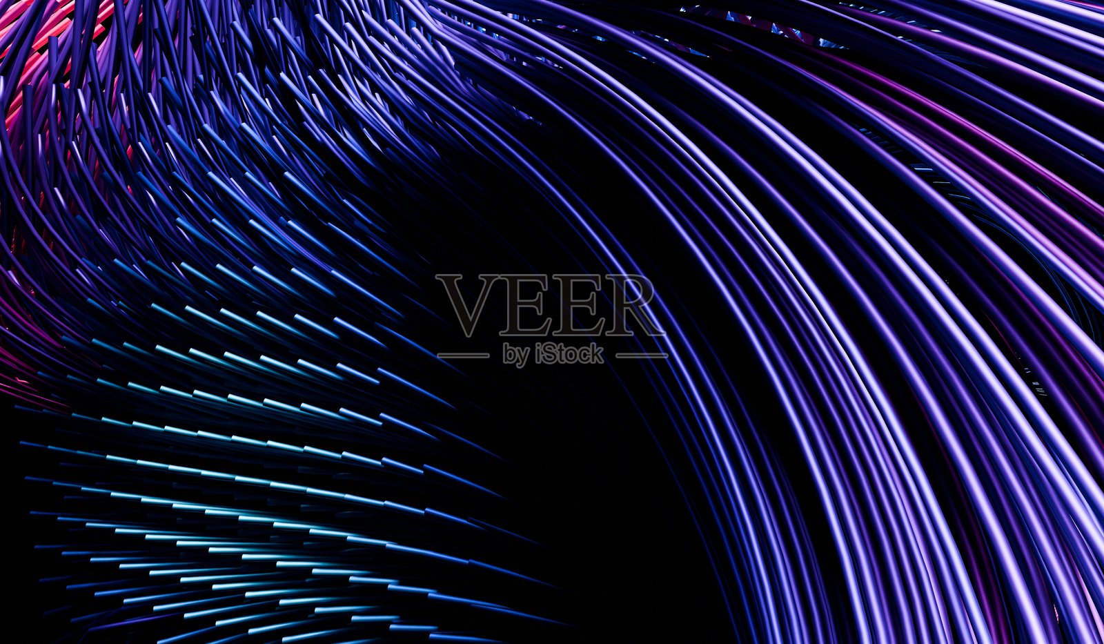 抽象背景，彩色线条，曲线，多彩，3D插图照片摄影图片