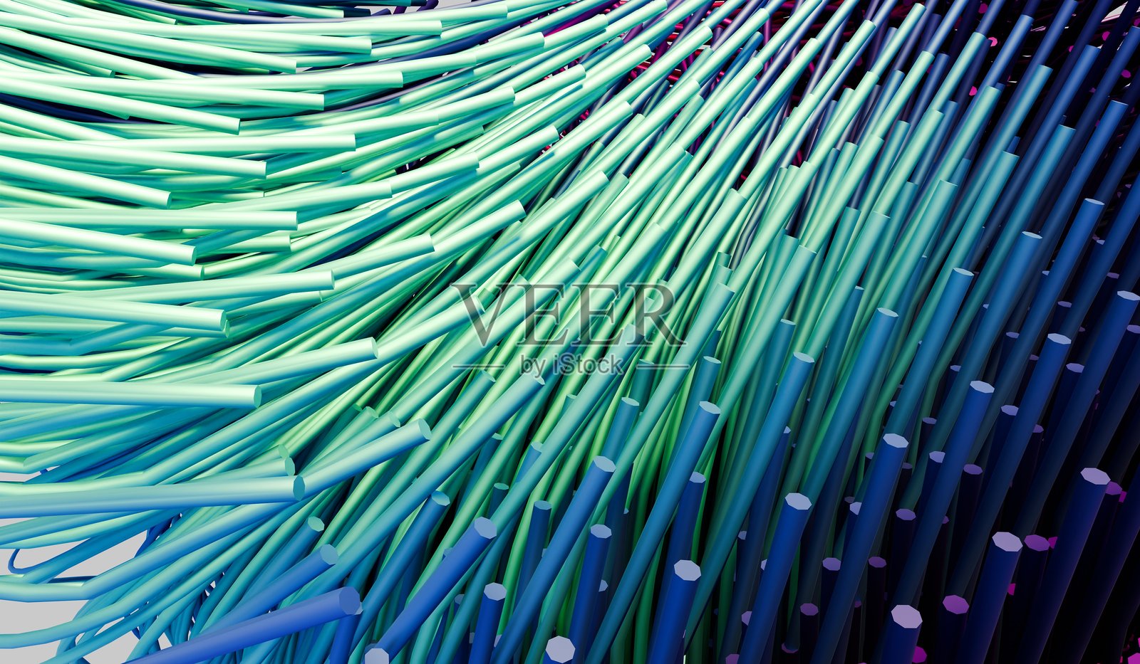 抽象背景，彩色线条，曲线，多彩，3D插图照片摄影图片