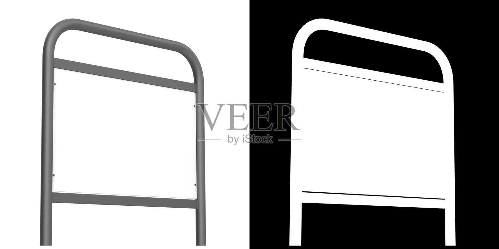 弯曲的广告行人安全护栏照片摄影图片