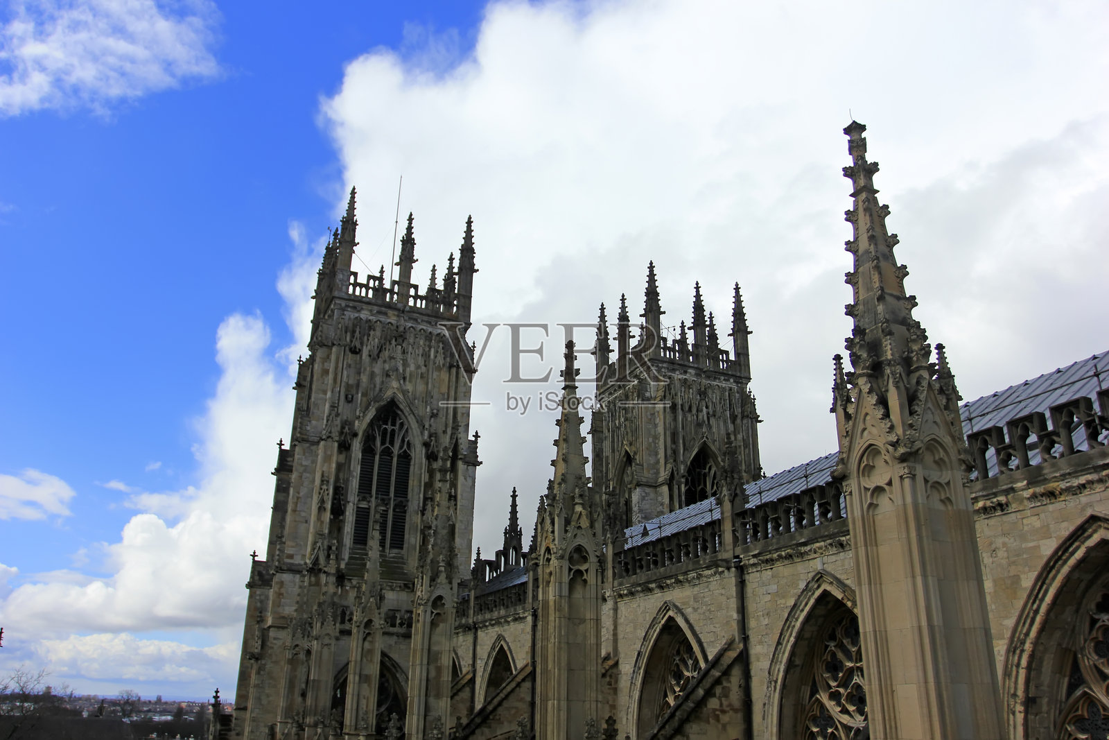 约克郡，英格兰的教堂建筑风景。照片摄影图片