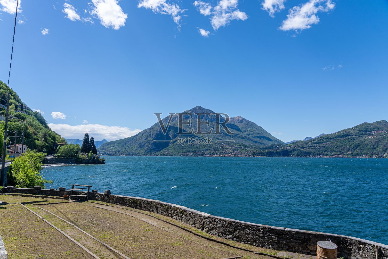 科莫湖风景秀丽的景色照片摄影图片