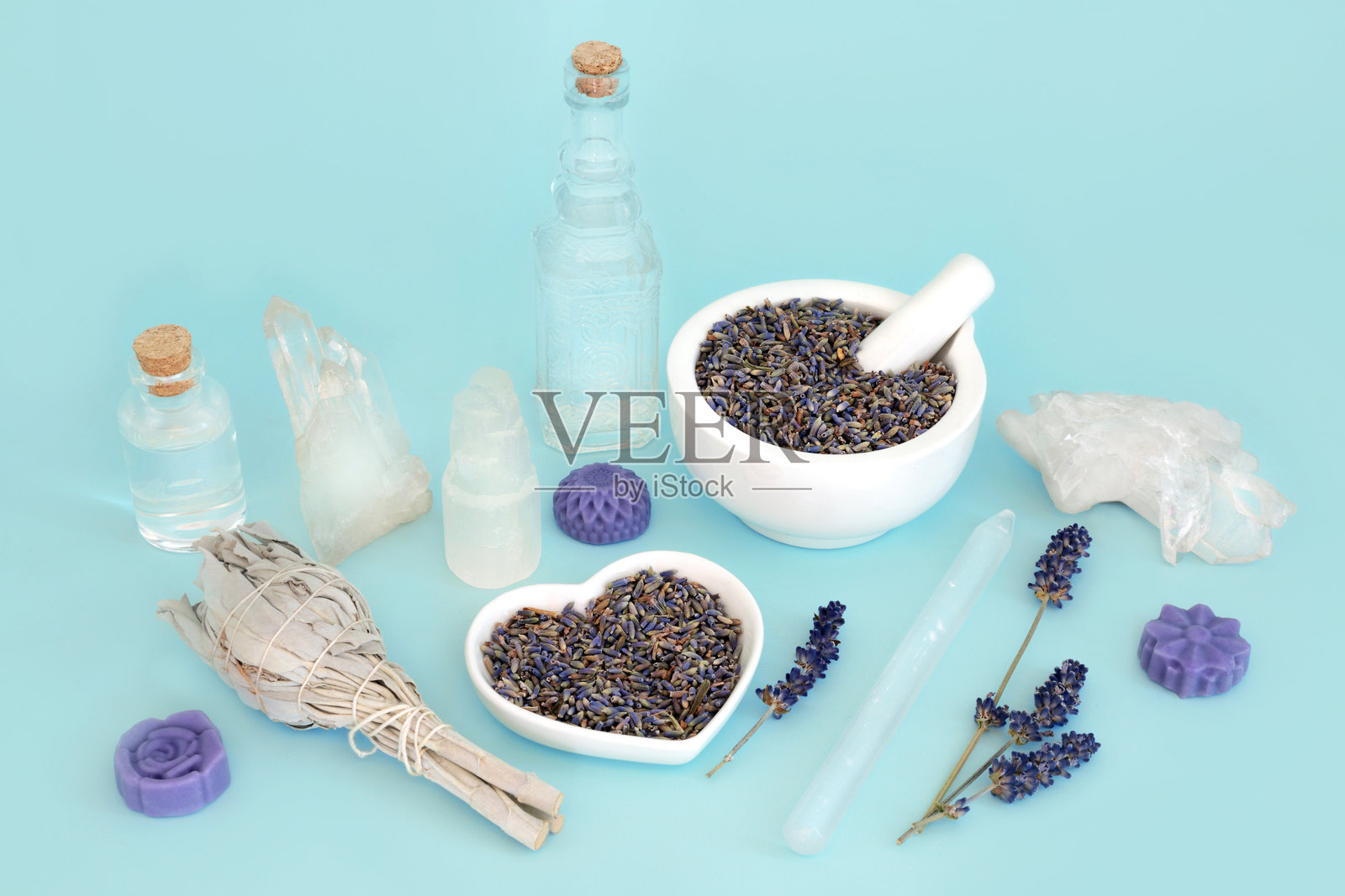 薰衣草草药适应原草药疗法照片摄影图片