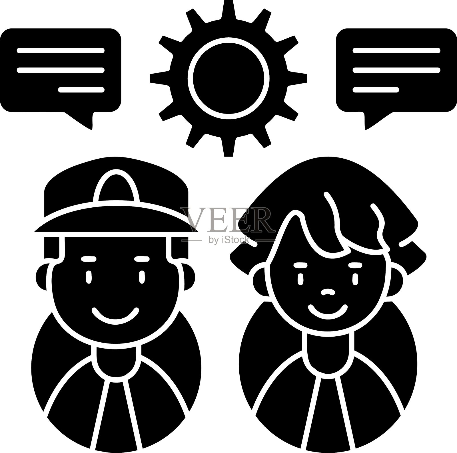 咨询图标矢量元素插画图片素材