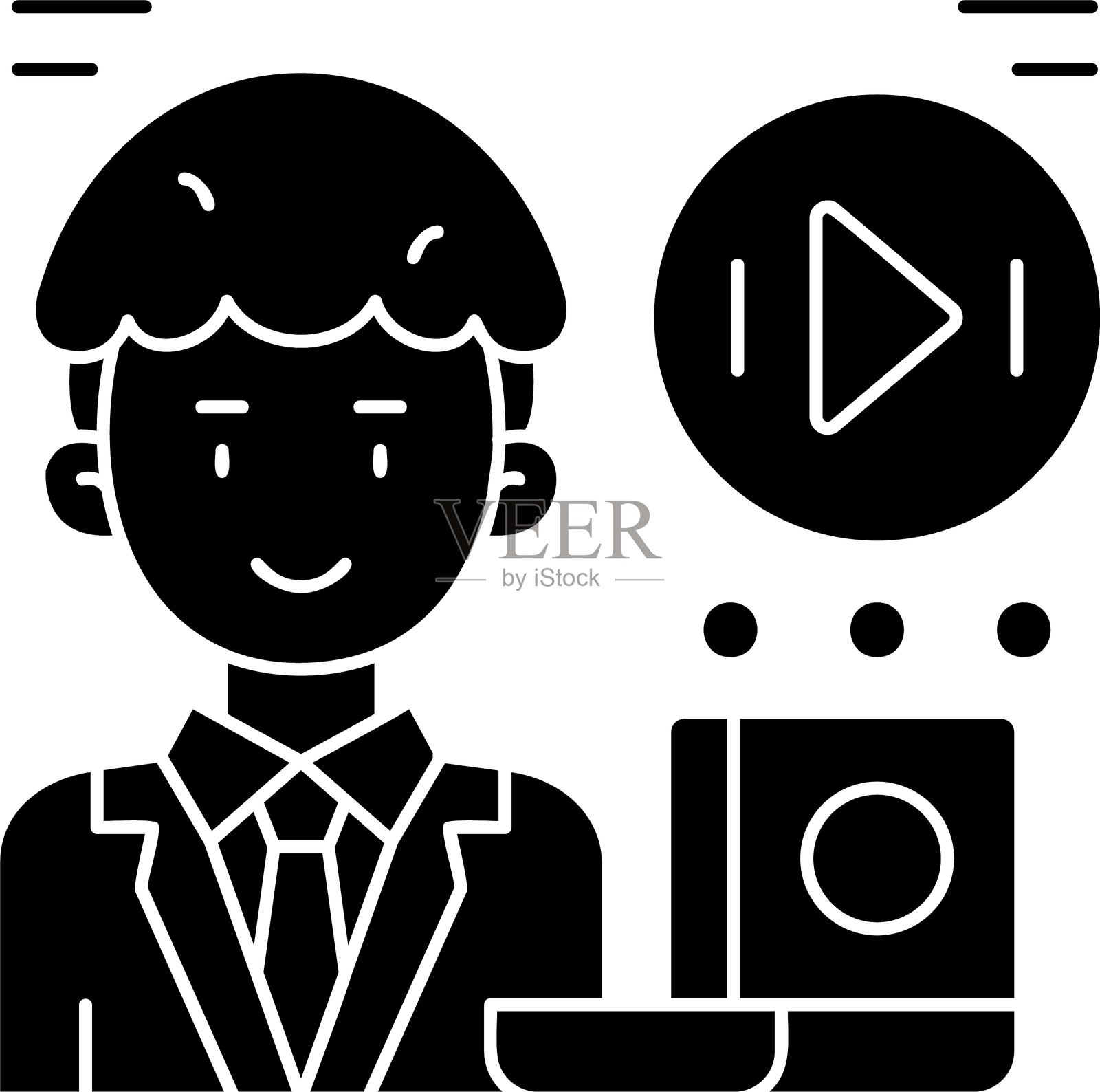 流媒体图标矢量元素插画图片素材