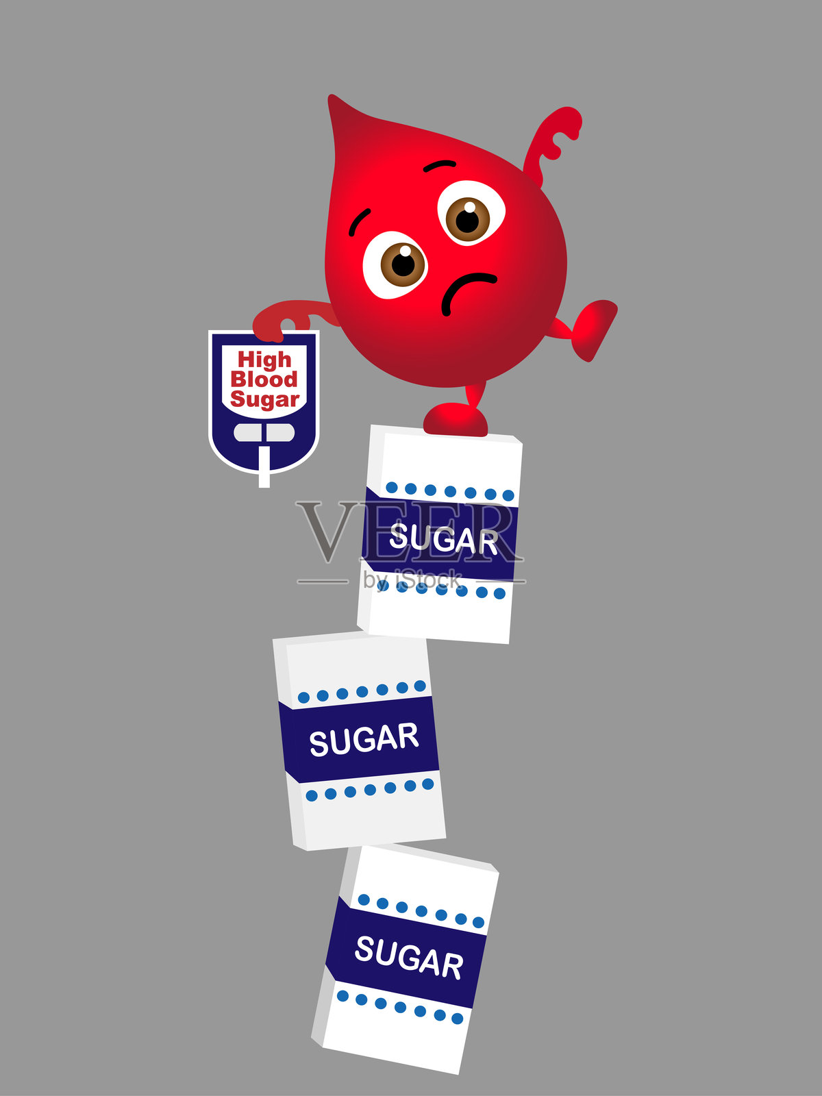 平衡血糖插画图片素材