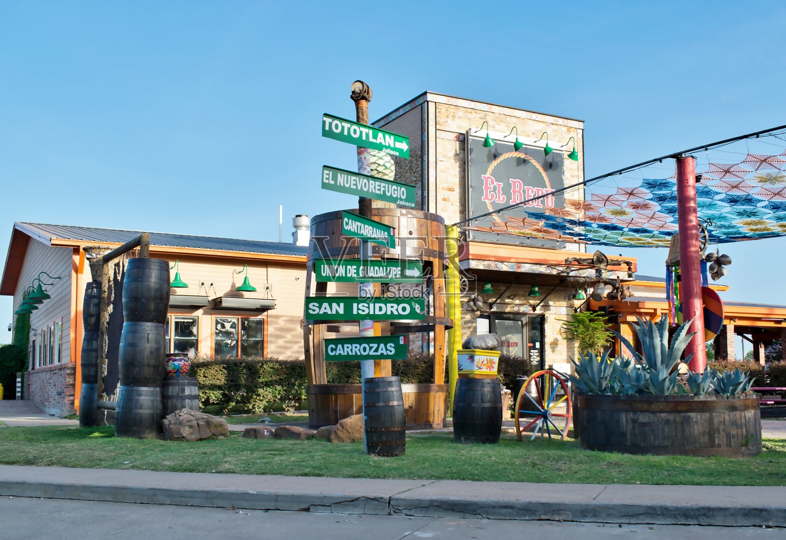 休斯顿，德克萨斯州的El Refu墨西哥餐厅。照片摄影图片