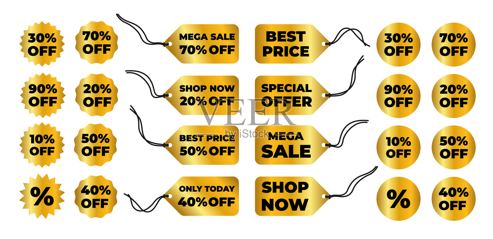 金色标签插画图片素材