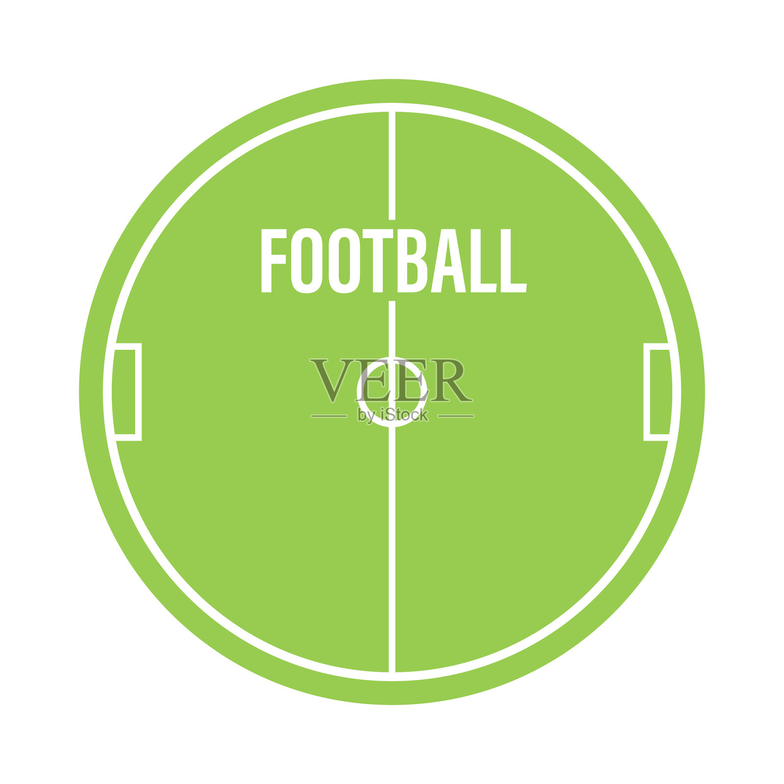 足球场布局，带有清晰的标记和布局细节插画图片素材