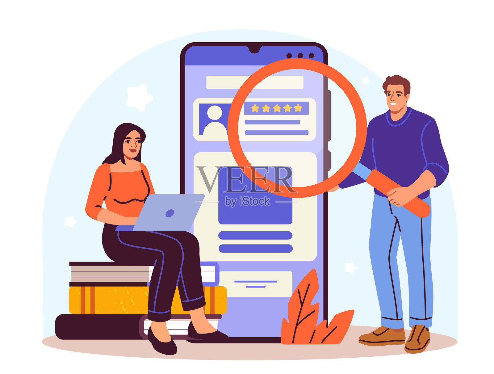 求职和简历审核概念。矢量插图插画图片素材