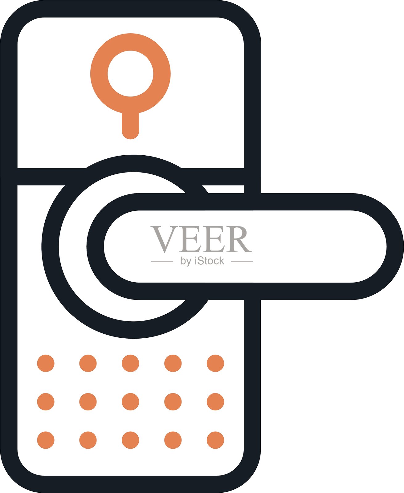 智能锁线路到期图标插画图片素材