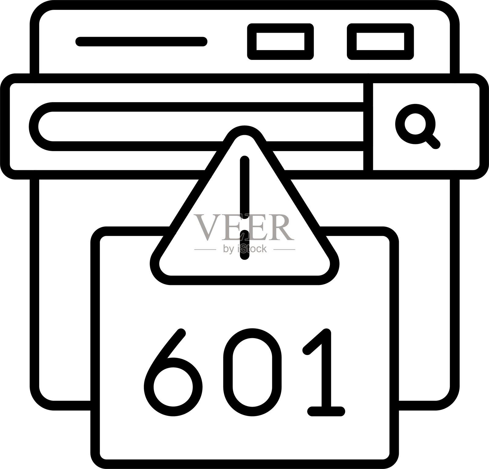 601错误图标插画图片素材