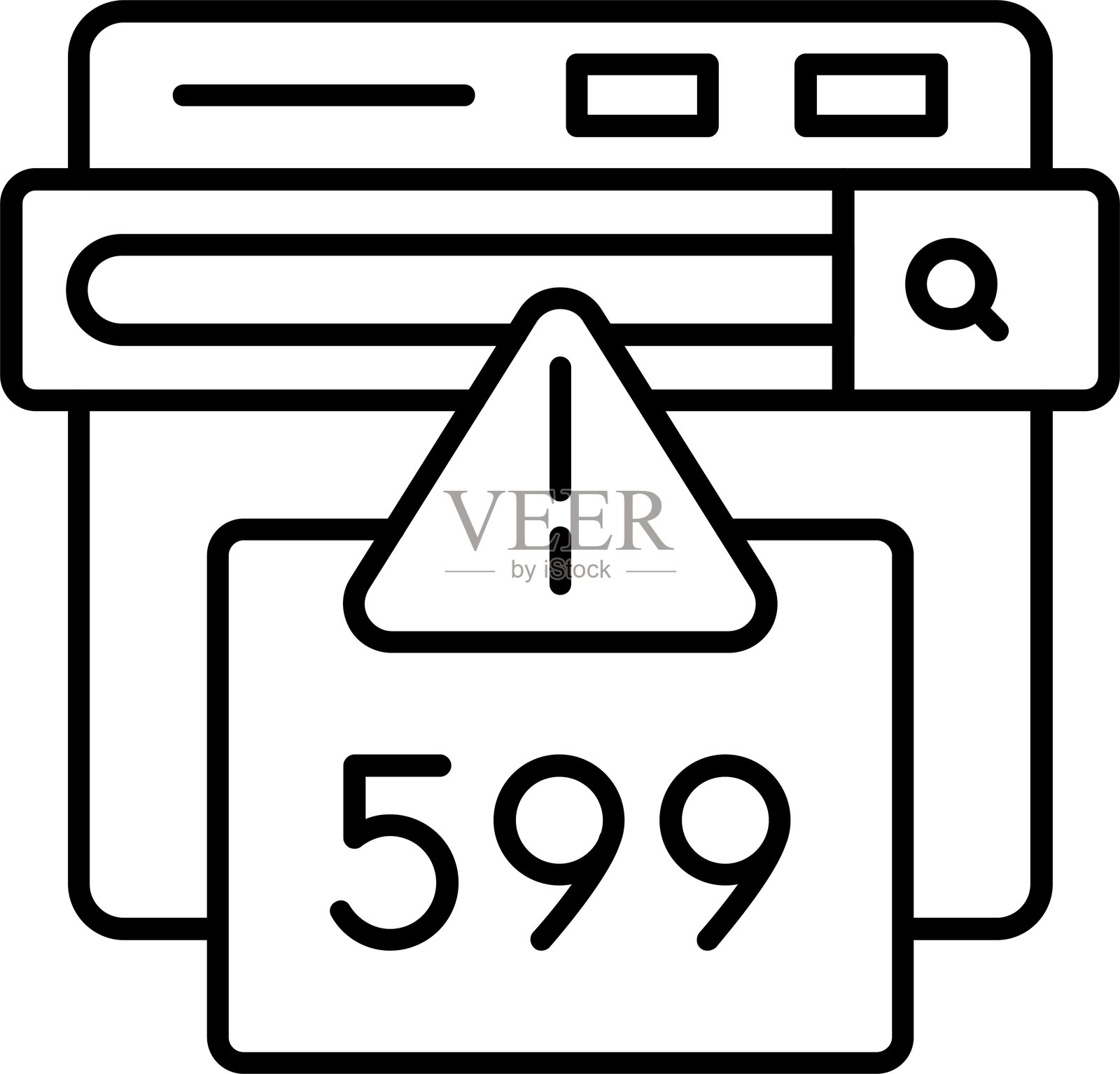 599错误图标插画图片素材