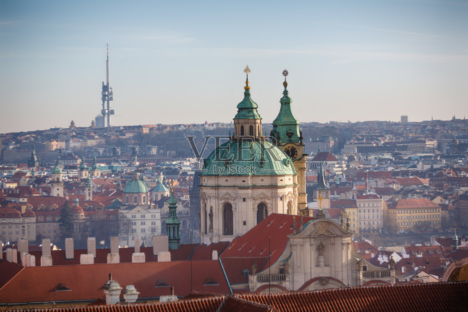 布拉格的塔楼照片摄影图片
