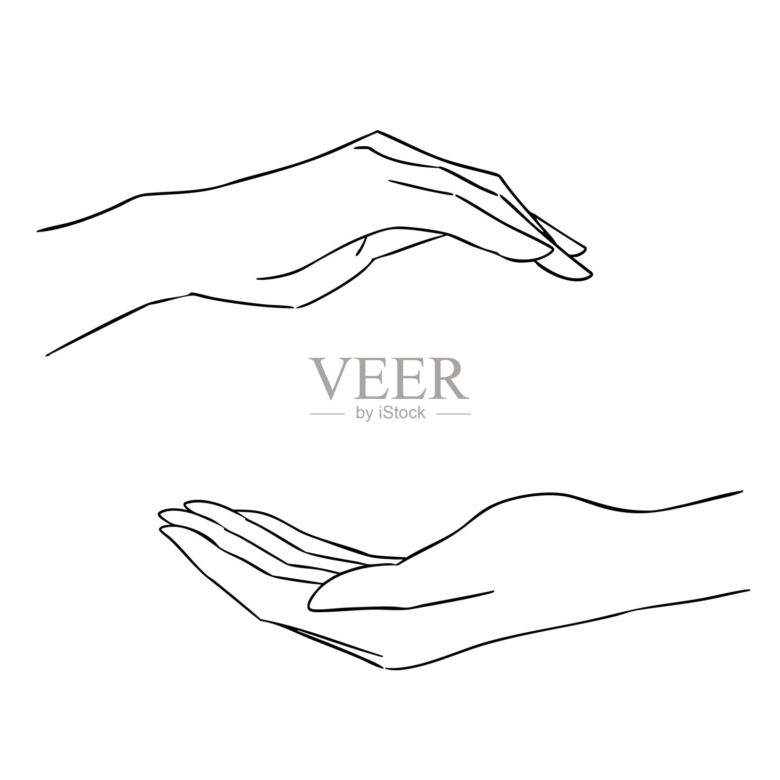 黑白插图的帕拉印记插画图片素材