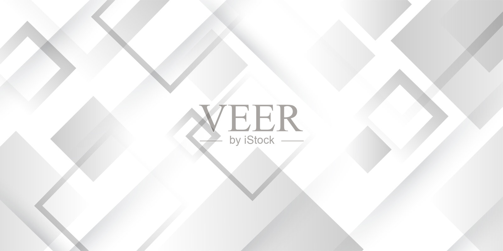 几何图案的抽象设计，方形和矩形。白色和灰色的对角抽象设计在白色背景上。插画图片素材