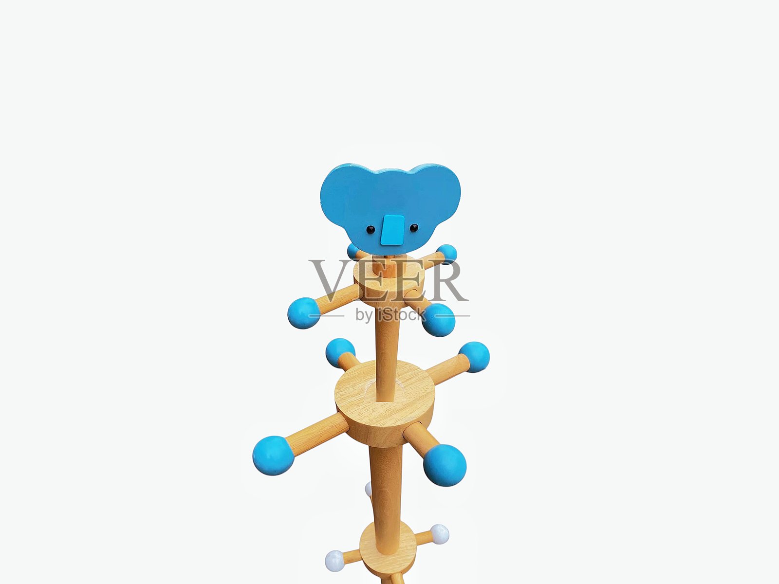 蓝色装饰衣架照片摄影图片