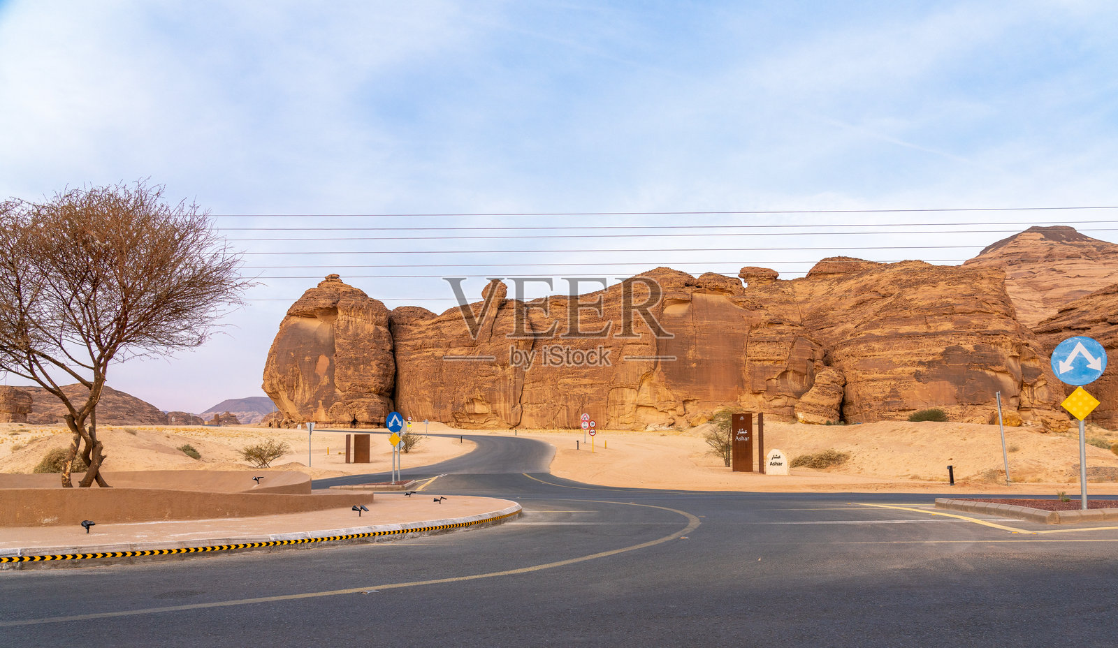 沙特阿拉伯阿尔乌拉的全景阿沙尔山谷照片摄影图片