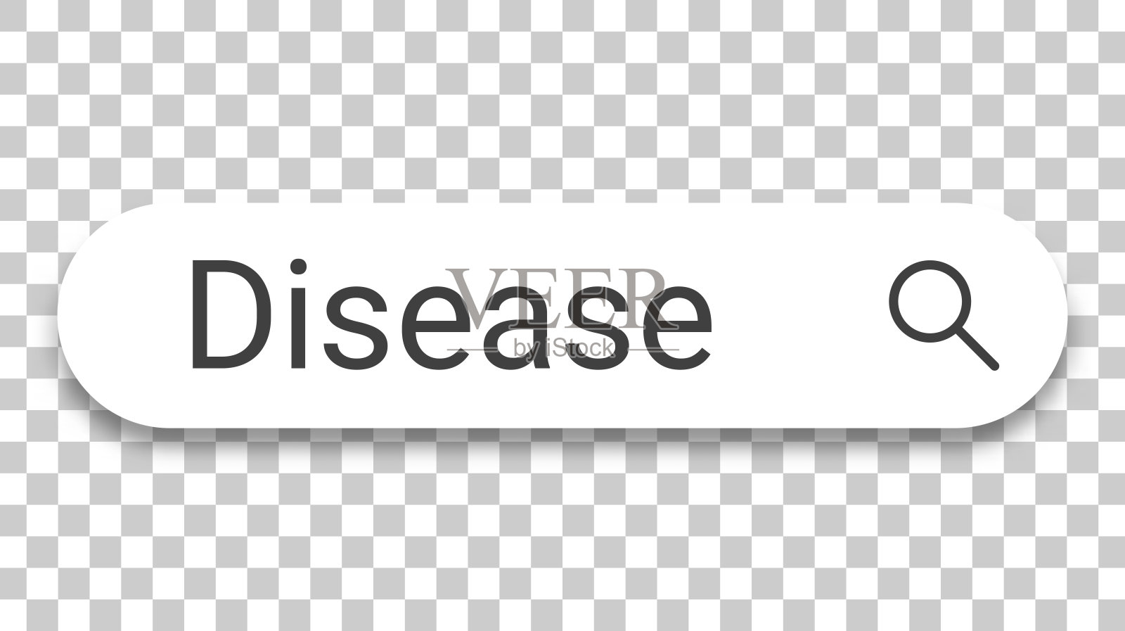 疾病 - 透明背景上的搜索栏插画图片素材