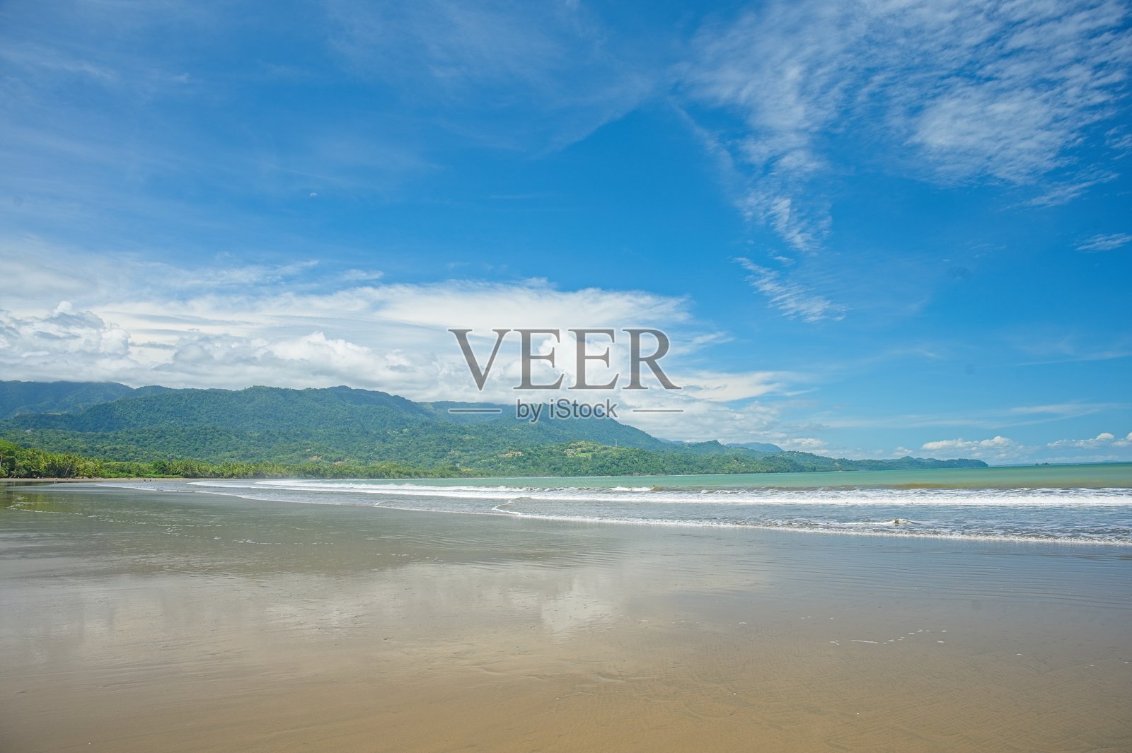 哥斯达黎加马里诺·巴耶纳国家公园内美丽的海滩照片摄影图片