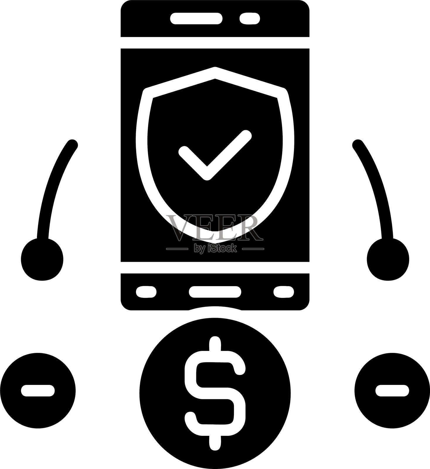 安全图标矢量元素插画图片素材