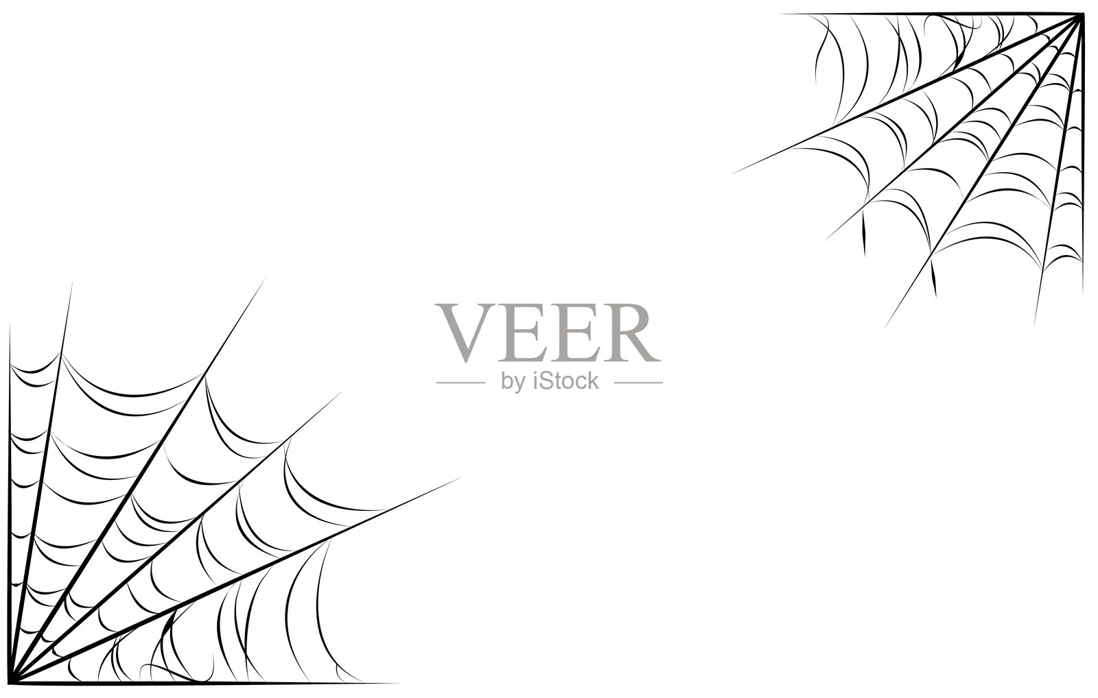 万圣节蜘蛛网，背景透明。插画图片素材