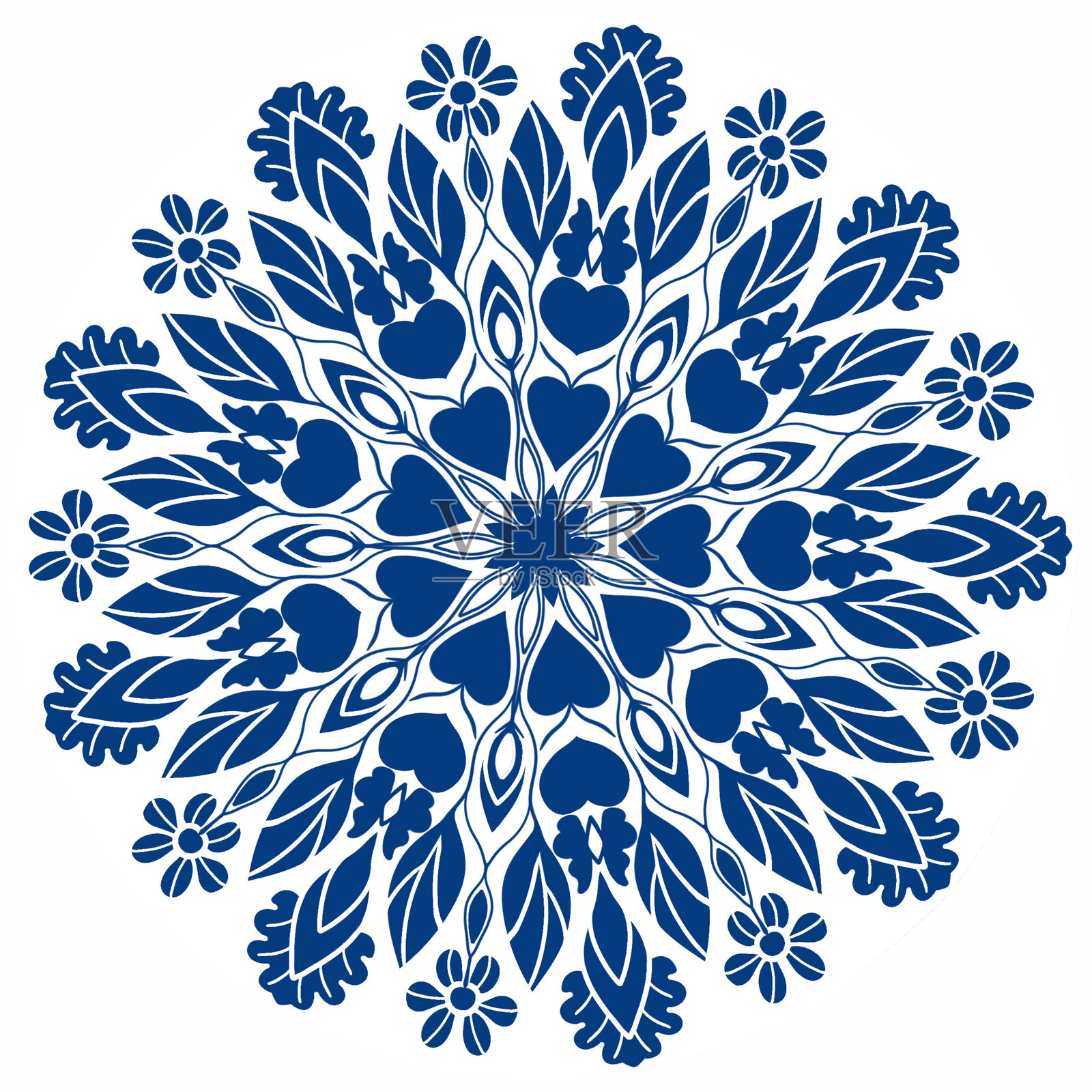 曼荼罗图案设计插画图片素材