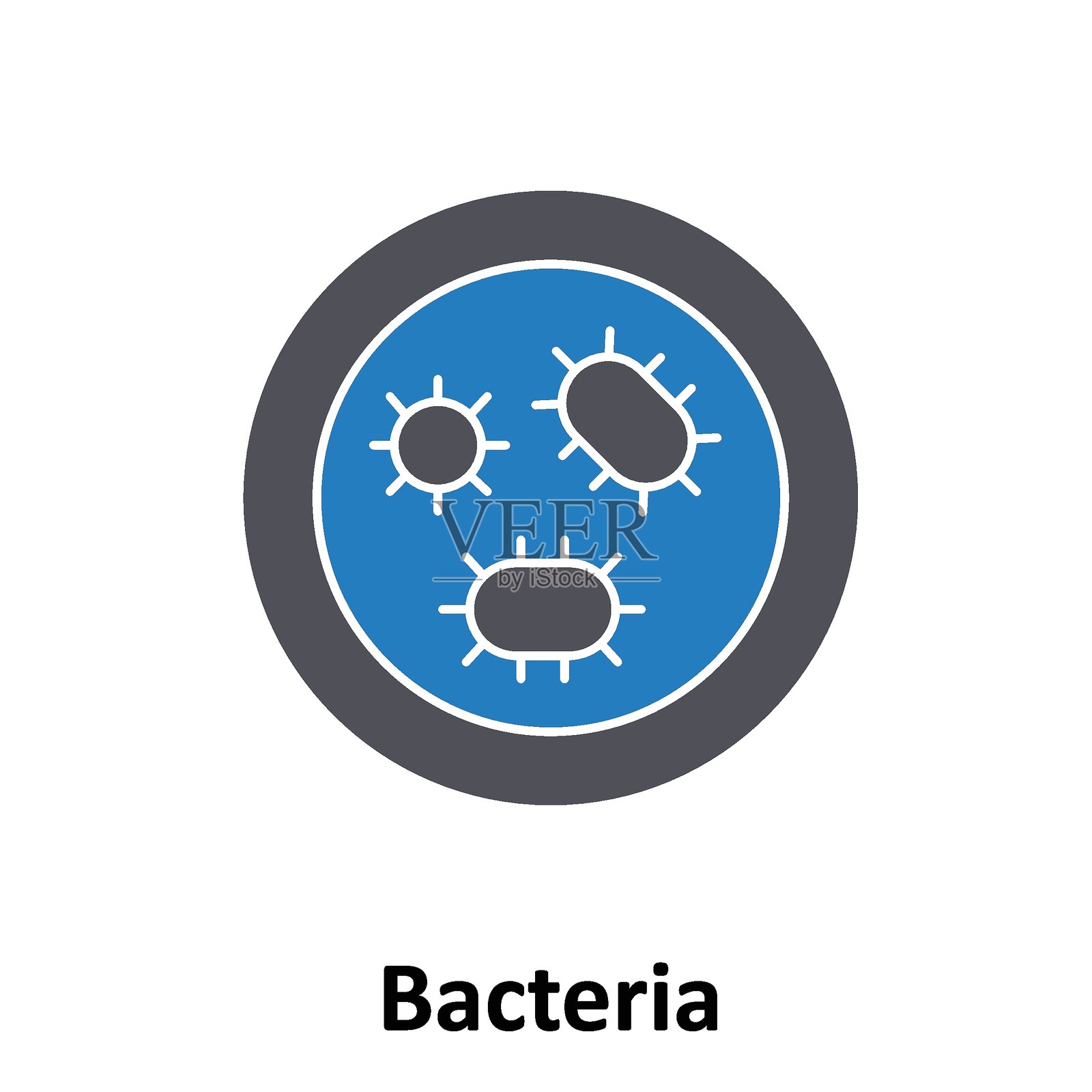 可轻松修改或编辑的细菌矢量图标插画图片素材