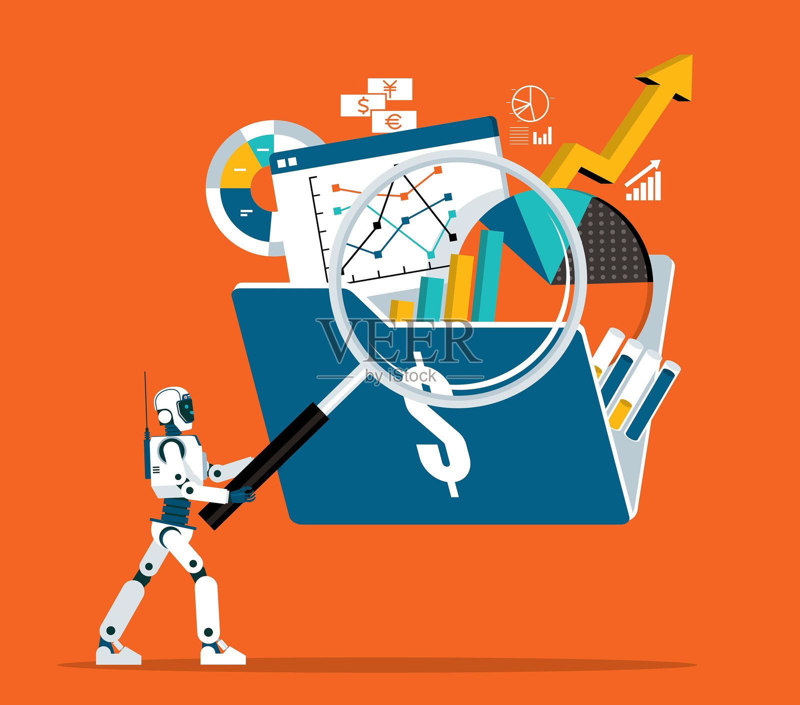 文档分析 - AI机器人插画图片素材