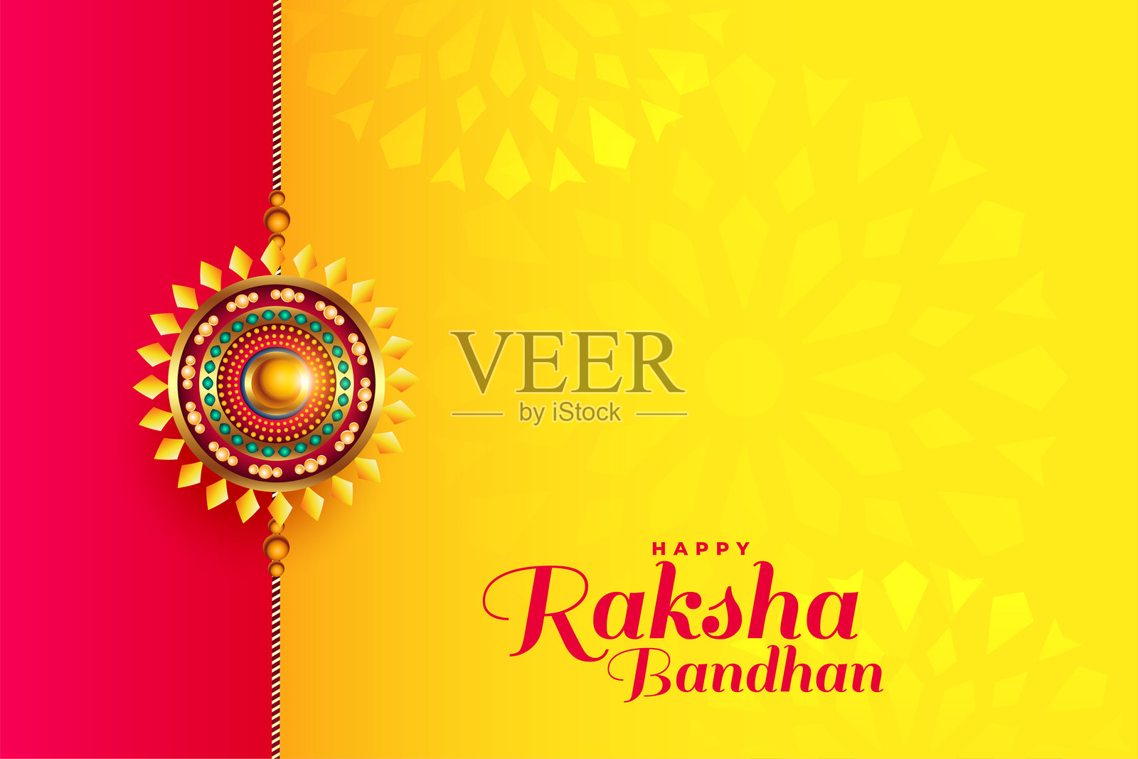 美丽的印度教文化拉克沙班丹节日背景插画图片素材