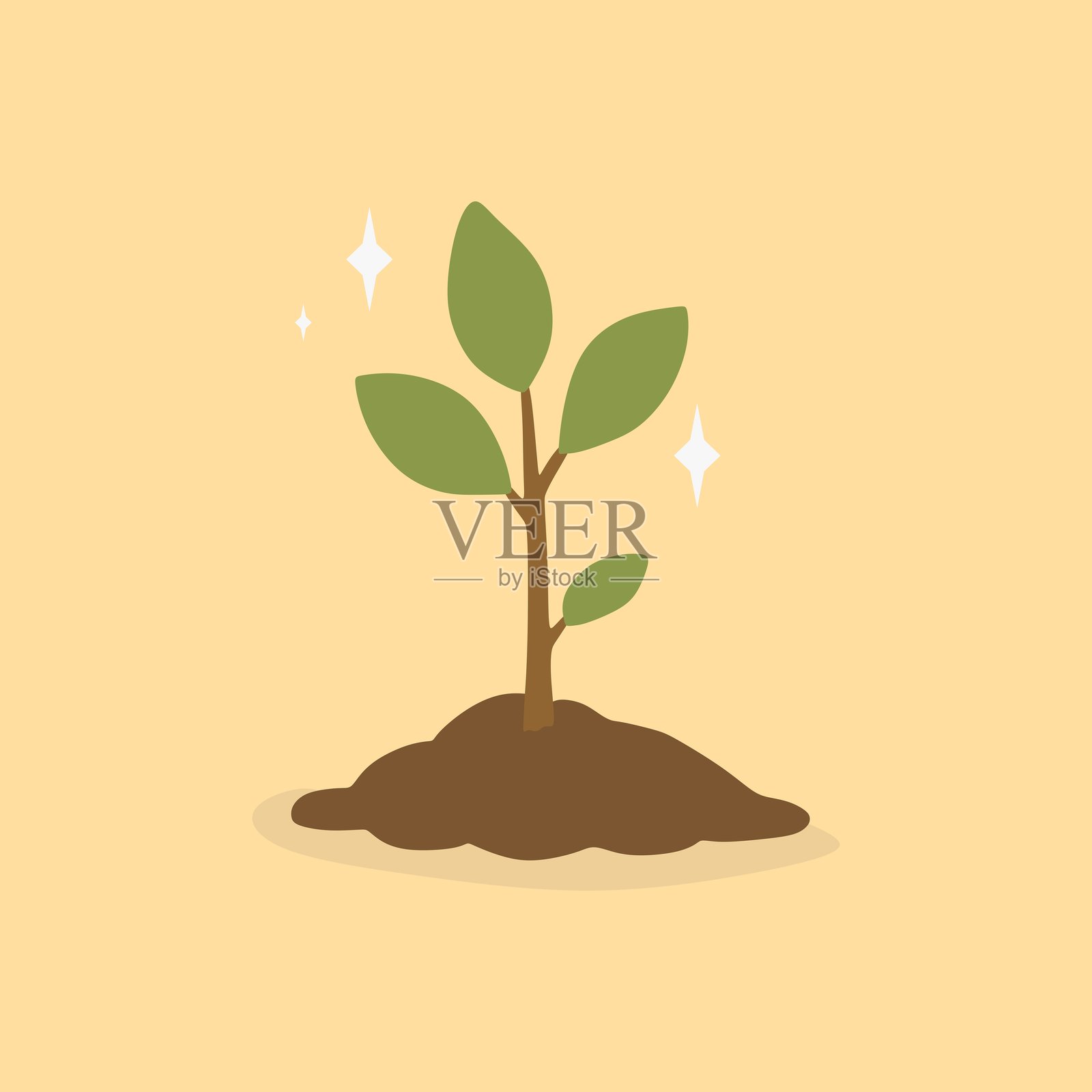 关于新种植树木的设计插画图片素材