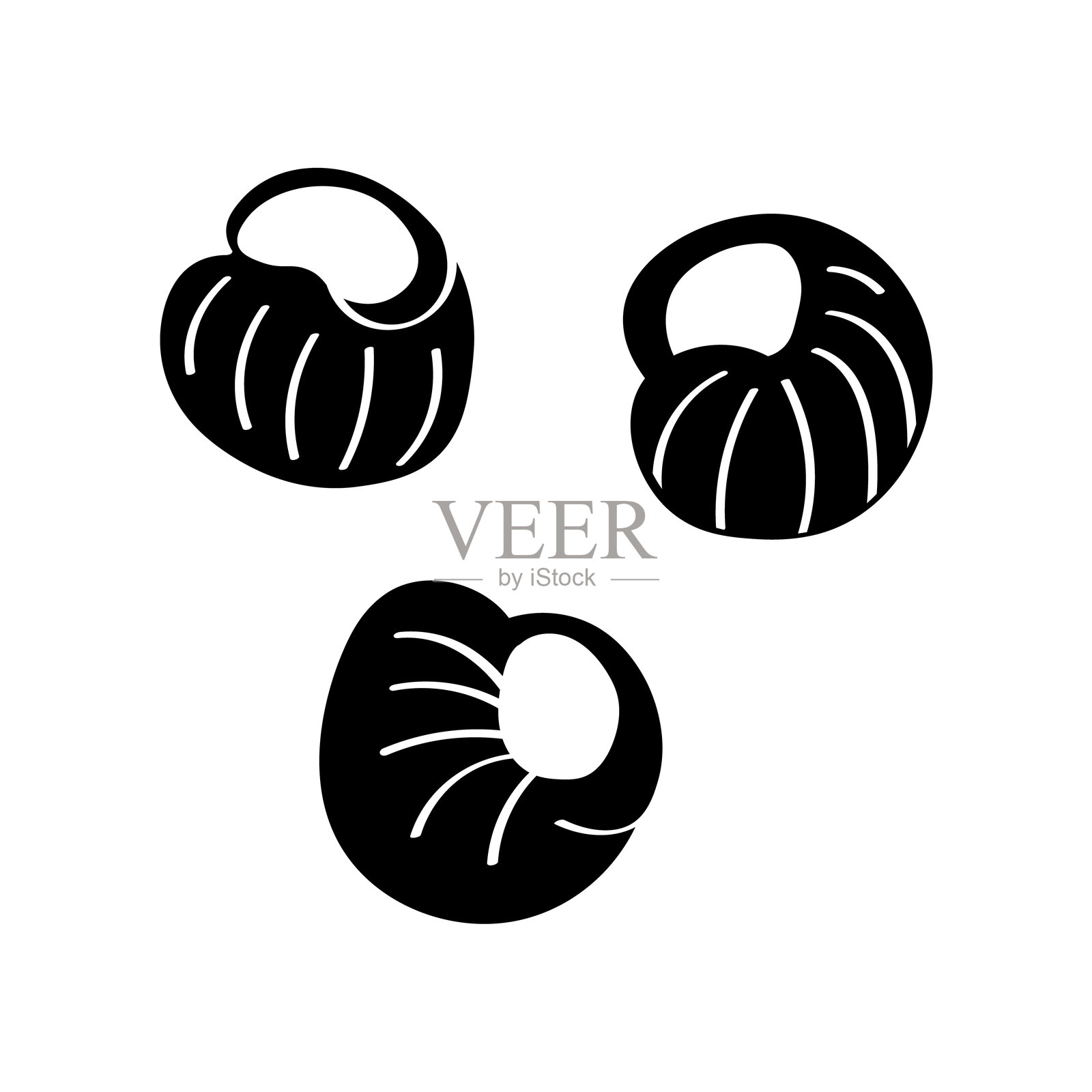 法国葡萄蜗牛的轮廓在孤立背景上。软体动物、食物的贝壳矢量图形。适用于标志、标识、包装、卡片的设计元素。平面风格插图。插画图片素材