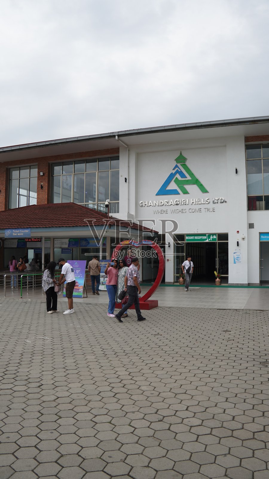 昌德里吉缆车顶站照片摄影图片