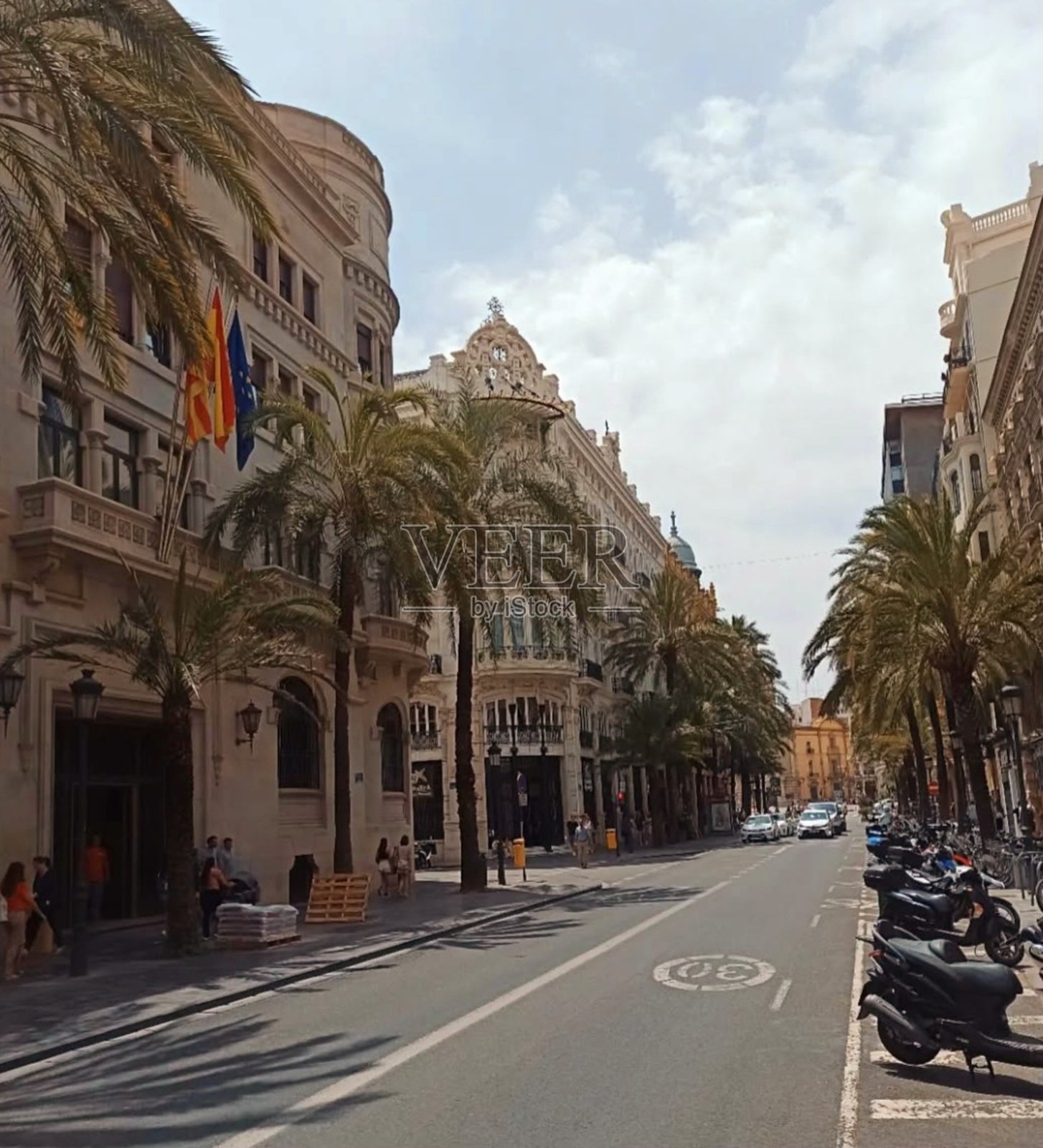 西班牙瓦伦西亚的街道照片摄影图片