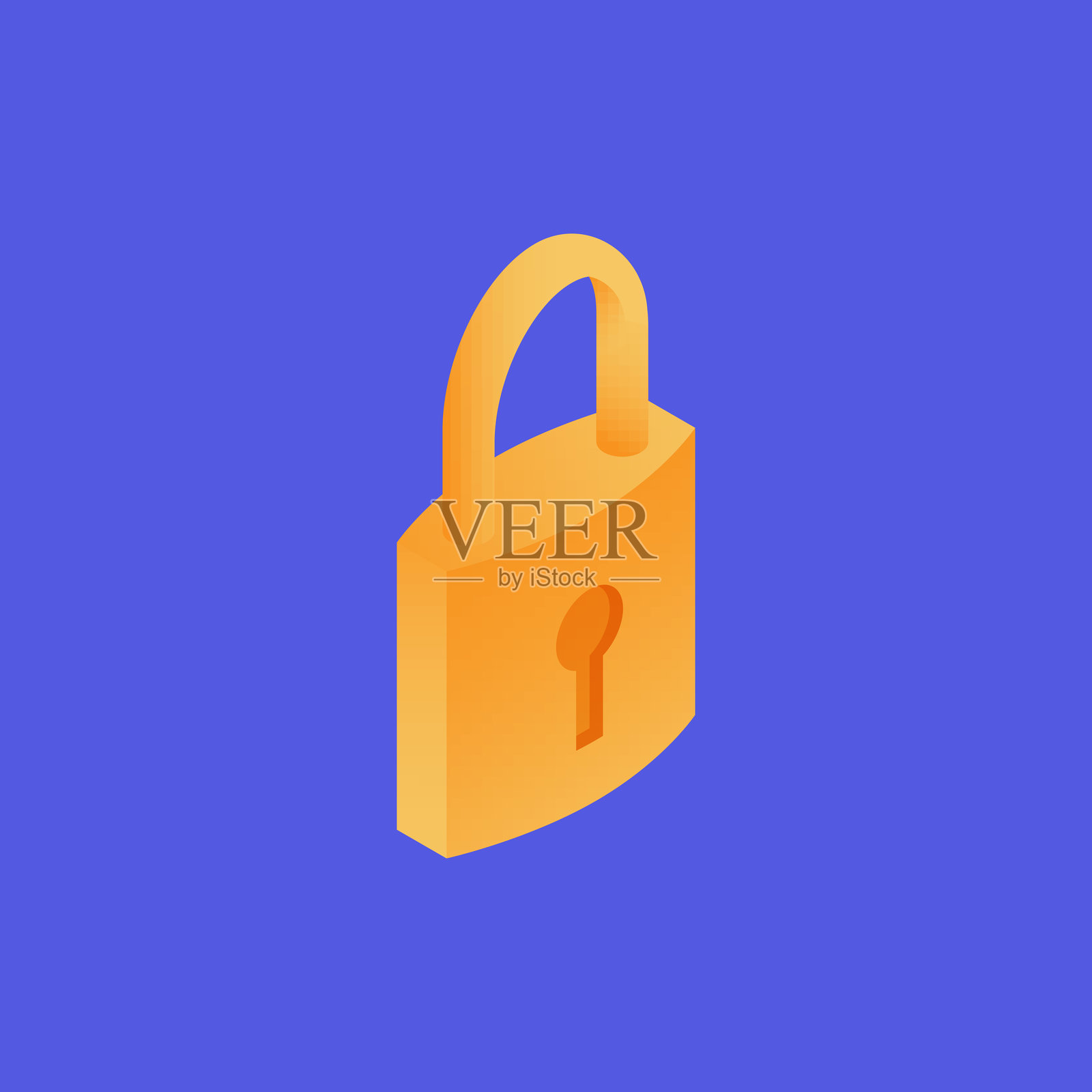 锁等距图标插画图片素材