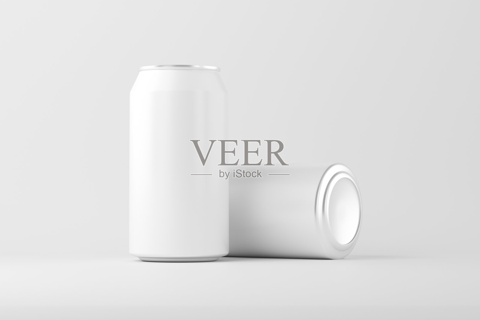 330毫升或11.159盎司的白色空白3D渲染模型，适用于苏打水罐、啤酒罐和能量饮料罐照片摄影图片