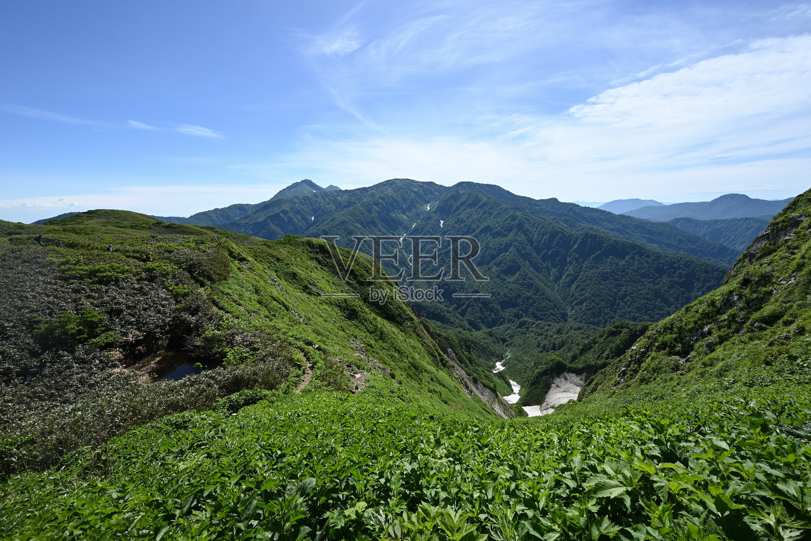 攀登日本新潟的天神岳照片摄影图片