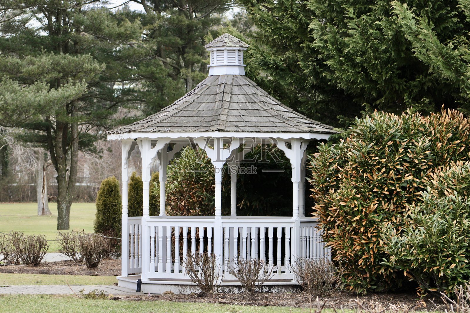 白色凉亭照片摄影图片