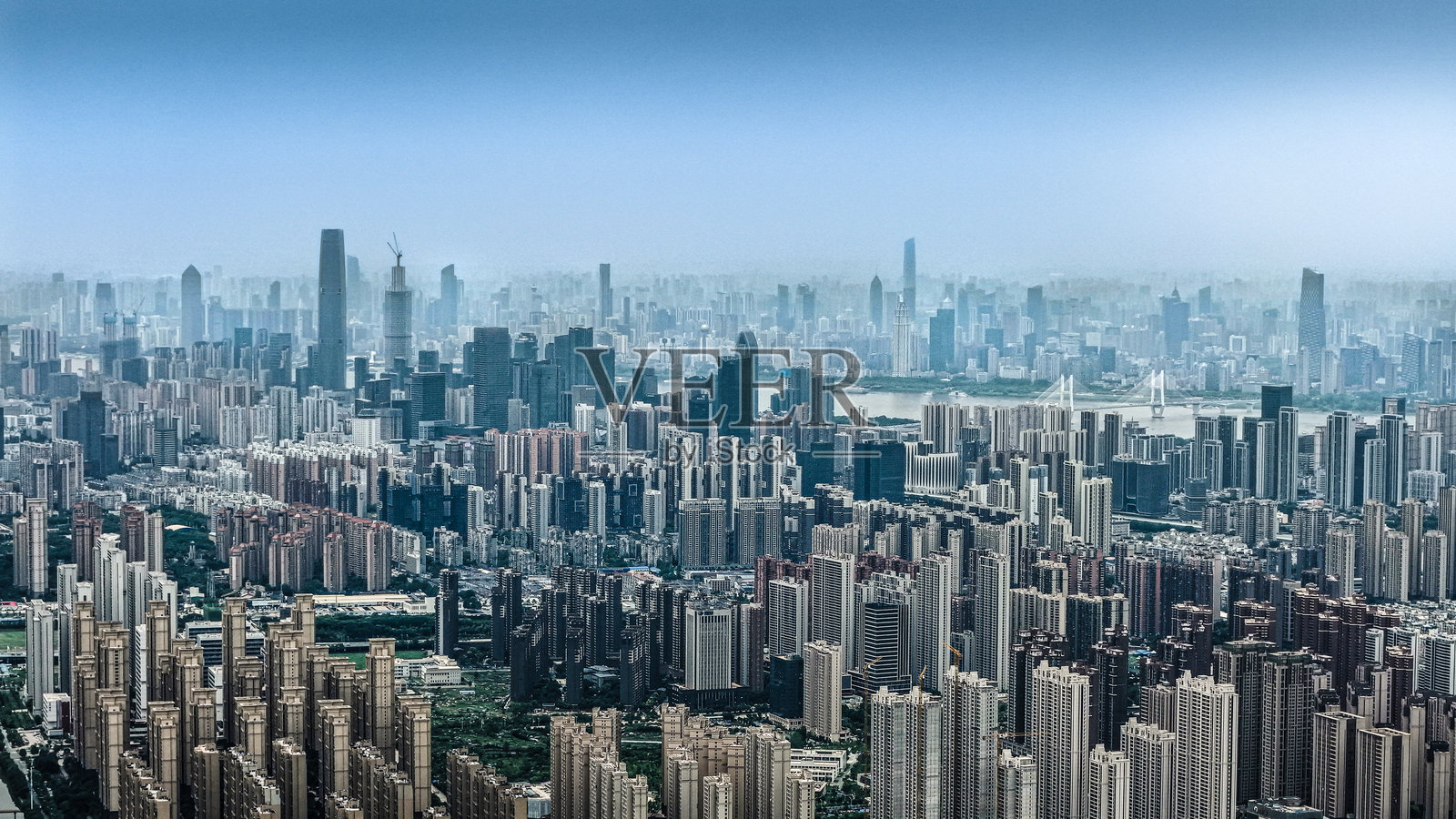 中国武汉市的鸟瞰图照片摄影图片